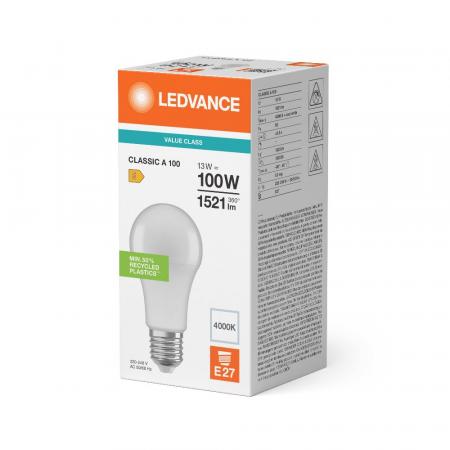 Ledvance E27 LED Lampe Classic matt 13W wie 100W 4000K neutralweißes Licht - Performance Class